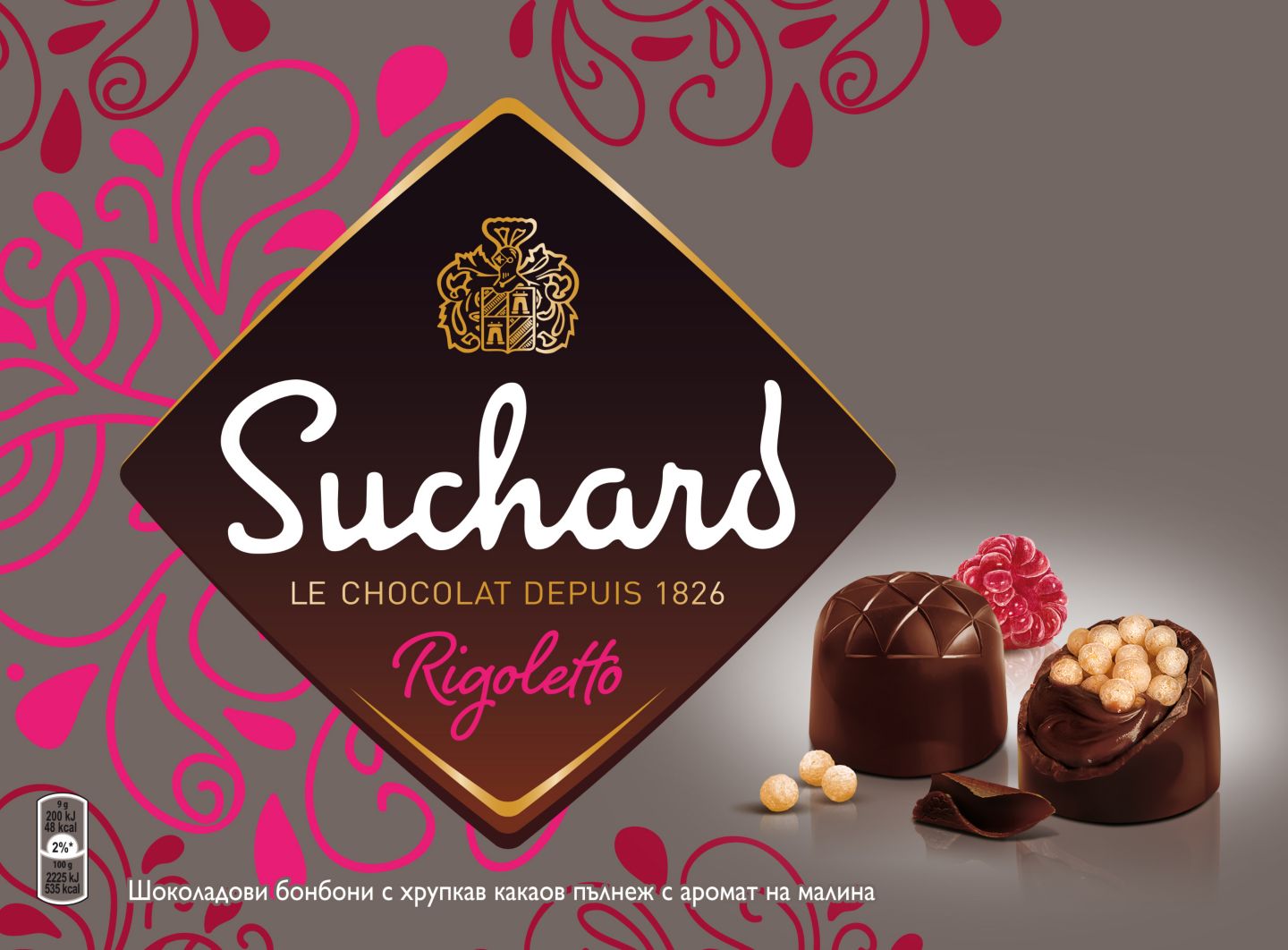 Шоколадови бонбони различни видове (Suchard)